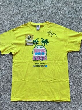 Dierks Bentley Autographed 2006 Meet-n-Greet Yellow Graphic Tee Size L
